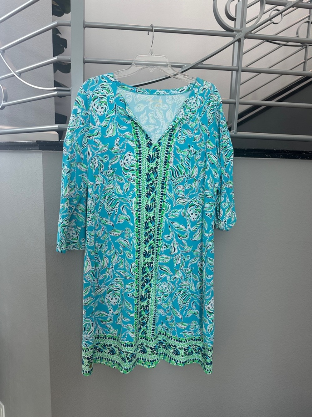 Lilly Pulitzer Turquoise & Aqua Printed Dress size XL